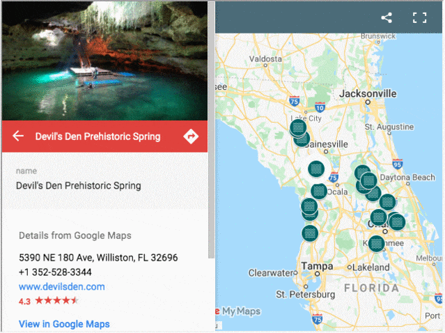 Florida Things to do map